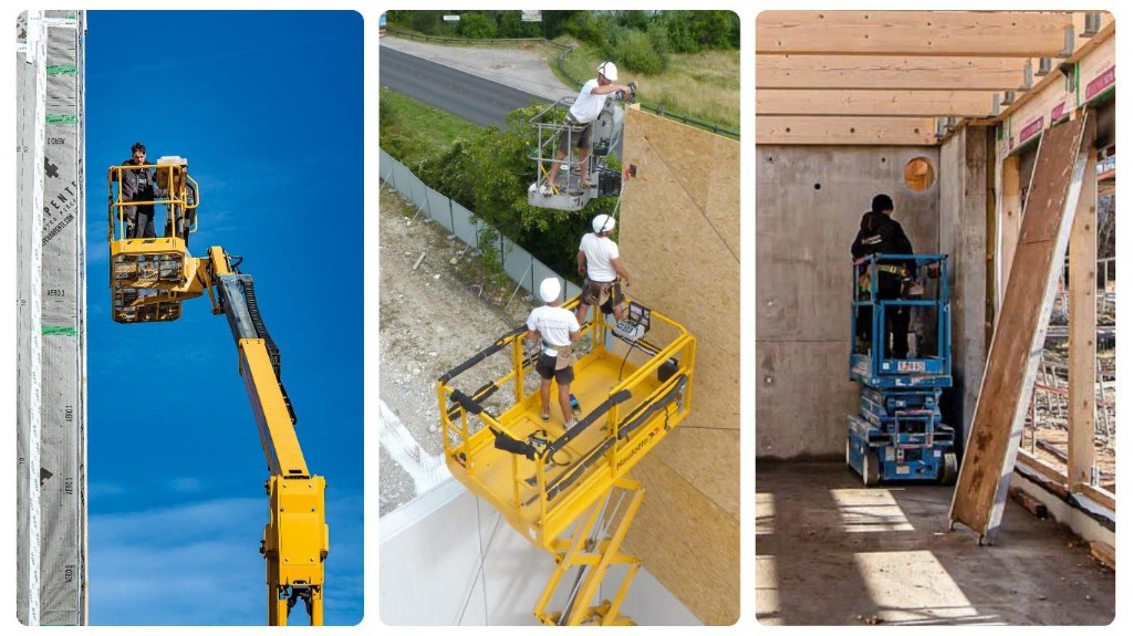 Nacelles LP Charpente, travail en hauteur sur chantier