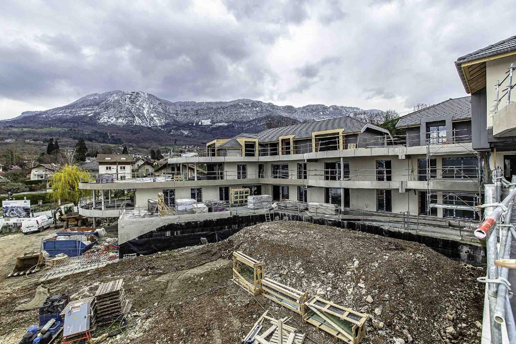 Chantier en cours, résidence La Canopée, Aix-les-Bains