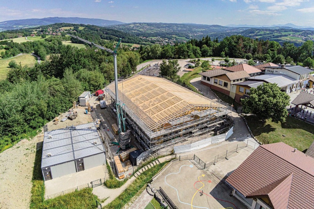 Chantier école Saint-Martin-Bellevue, vue aérienne